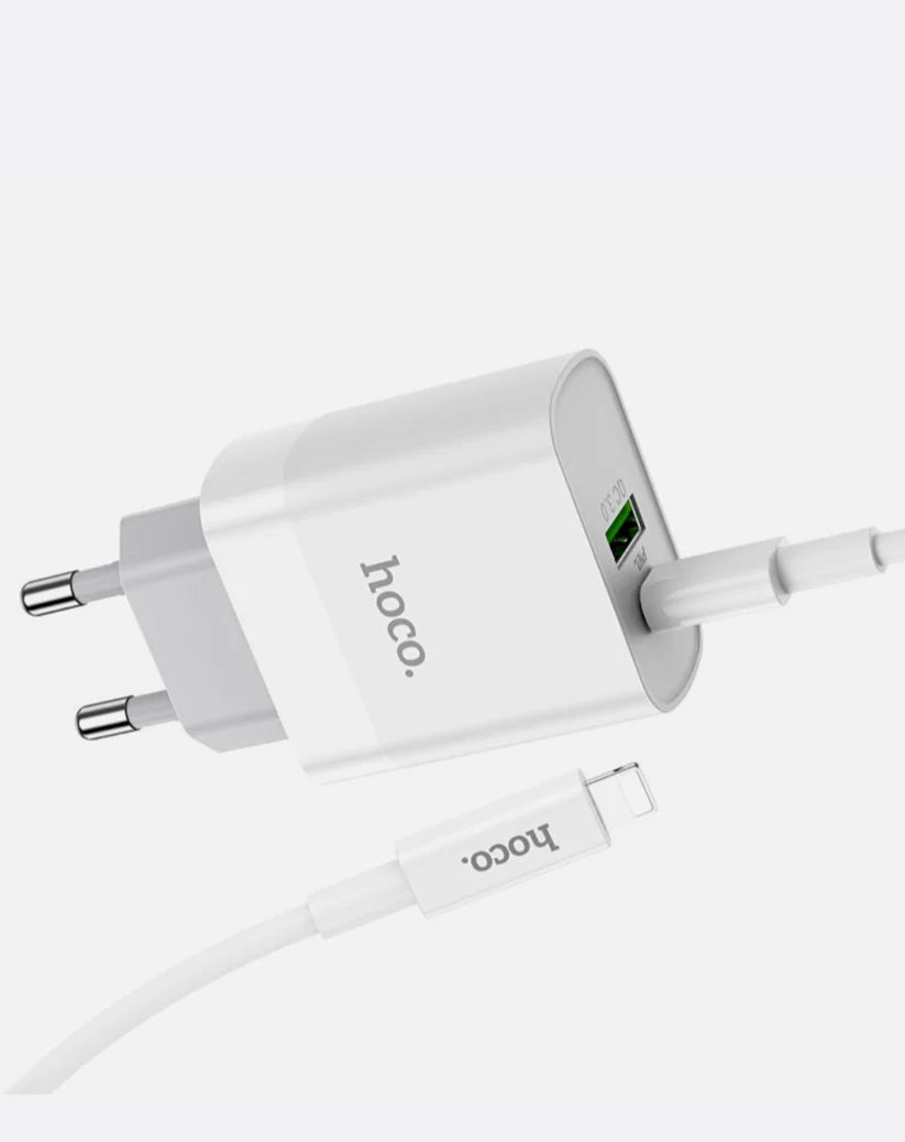 Hoco C80A Type-C to Lightning PD + QC3.0 Charger