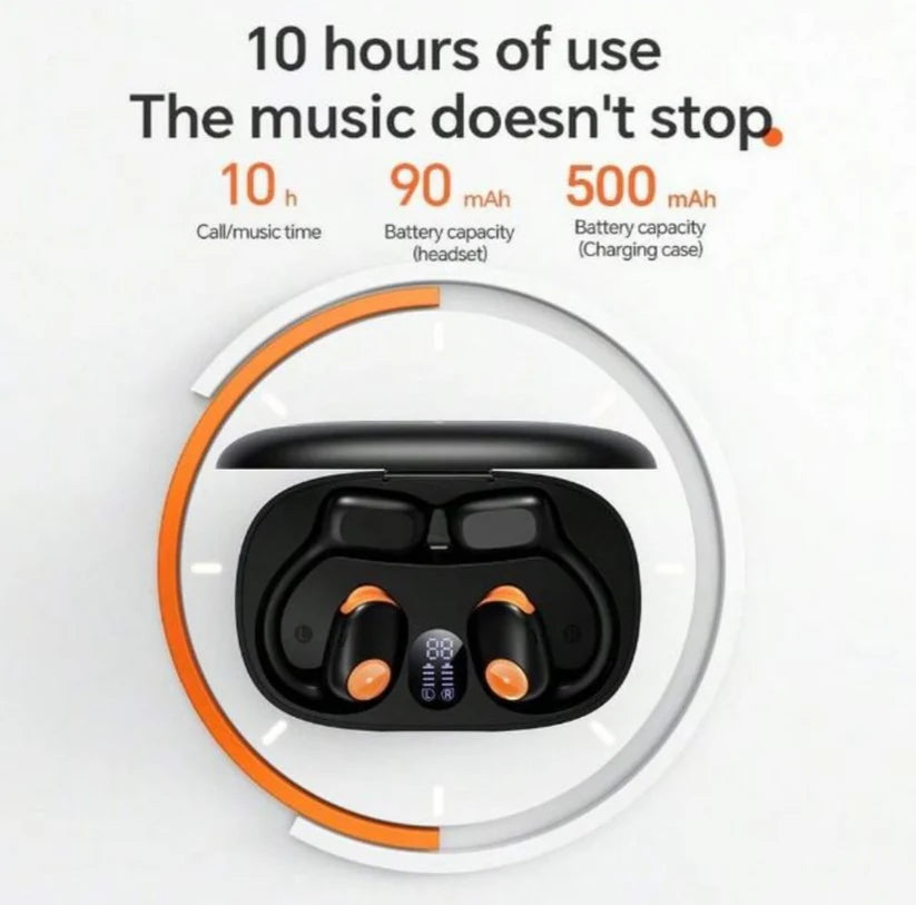 HOCO - EA1 - Touch Control Bluetooth Earbuds With LED Digital Display-White