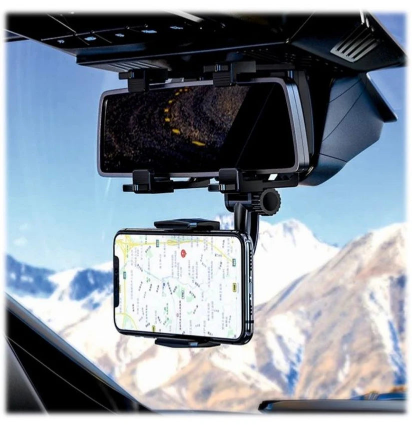 Hoco CA70 Universal Car Rear View Mirror Phone Mount Holder (Black)