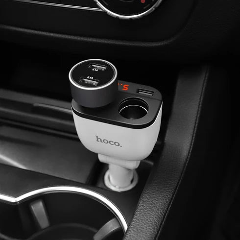 Hoco Z28 Dual USB/Cigarette Lighter Car Charger With LED Display