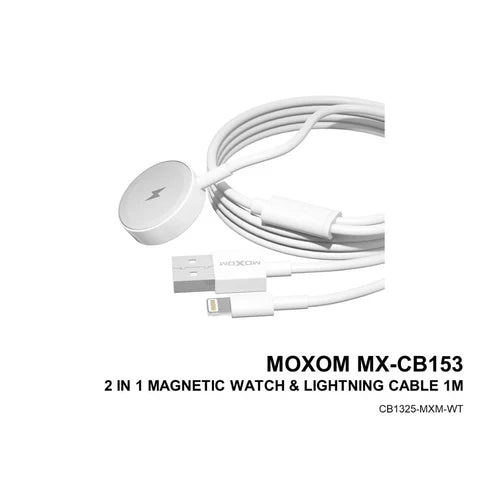 2 IN 1 Magnetic Watch Charger With Iphone Cable - MOXOM MX-CB153