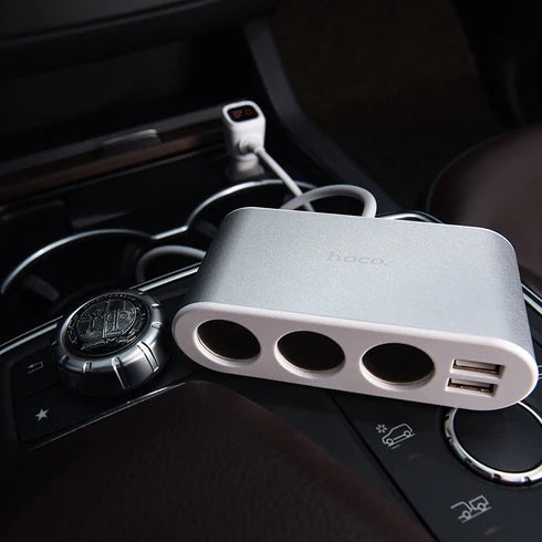 Hoco Z13 Dual USB 3 Cigarette Lighter Car Charger