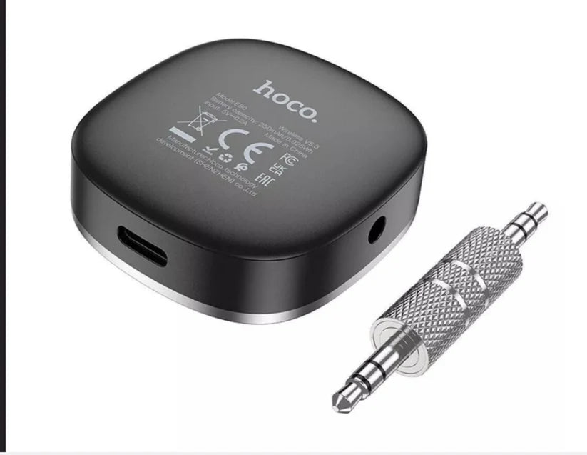 Hoco E80 Bluetooth V5.3 Car Receiver Adapter Transmitter 3.5mm AUX Jack