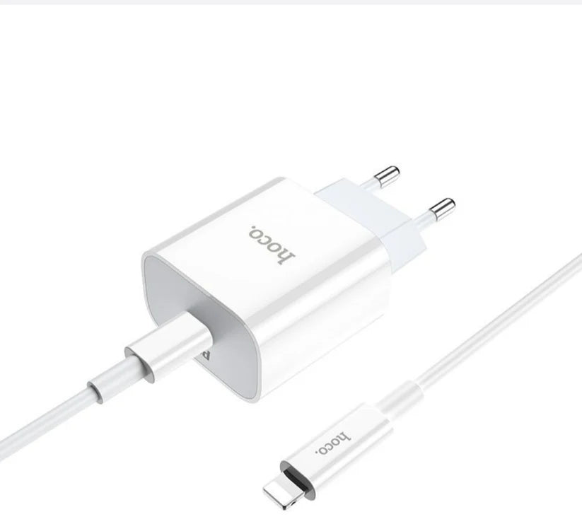 Hoco PD20W Charger Set Adapter With Type-C To Lightning Cable - C76A Plus