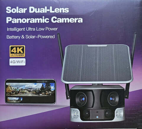 Solar 180° Dual Lens 4G WI-FI 4K Panoramic Camera