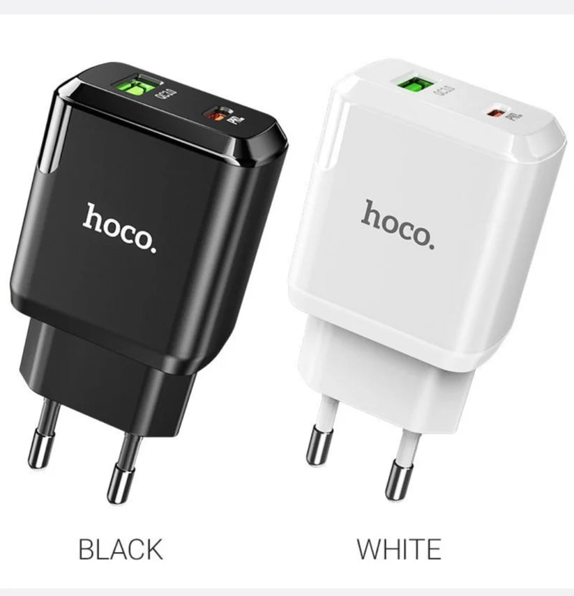 HOCO-(N5)-Fast Type C Charging Adapter 20Watt With USB + Type C Port