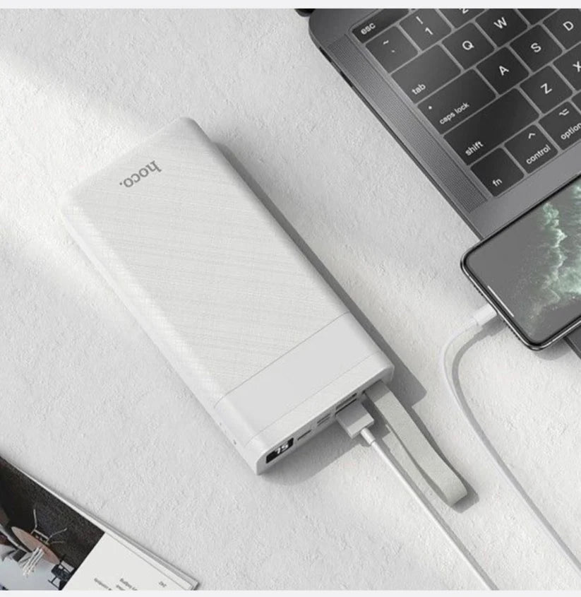 HOCO-J73 30000Mah LED Table Lamp Power Bank - White