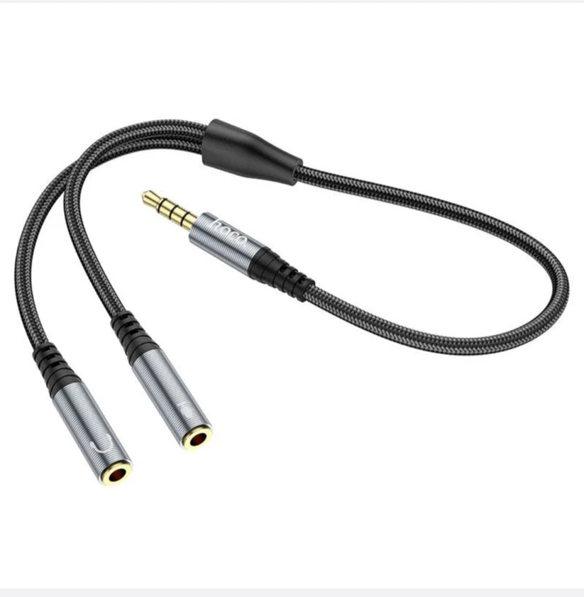 HOCO-(UPA21)-Audio (Aux) Cable 2 in 1 Adapter