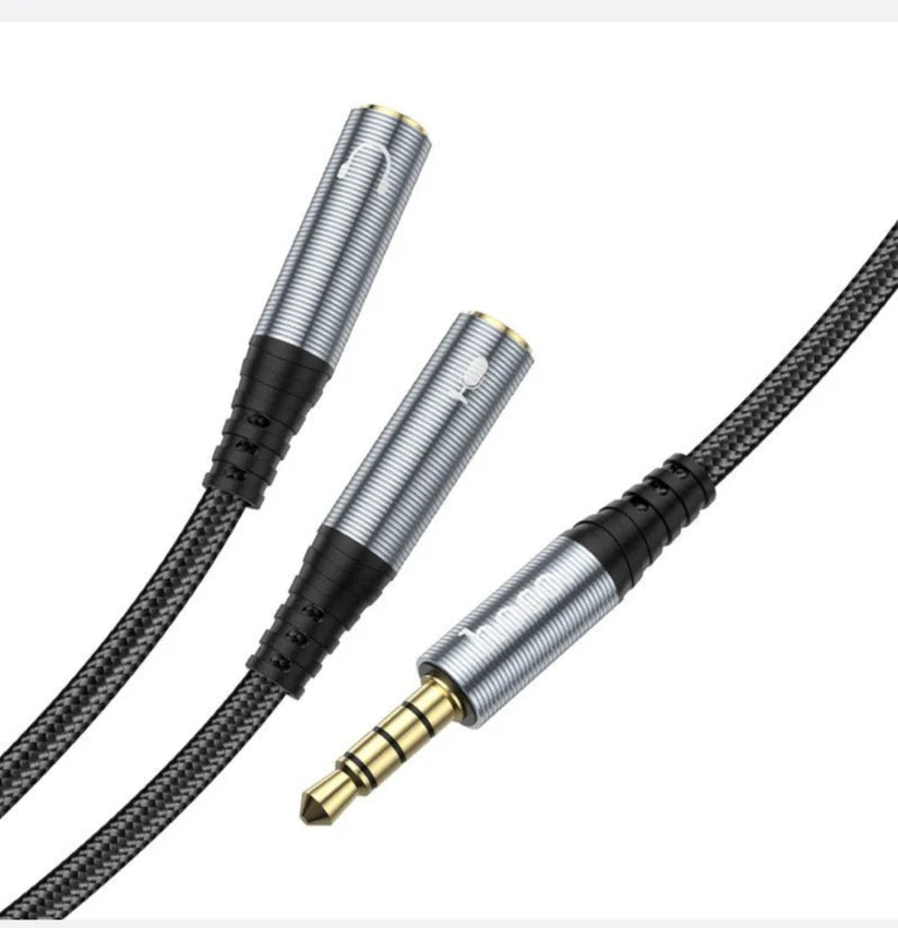 HOCO-(UPA21)-Audio (Aux) Cable 2 in 1 Adapter