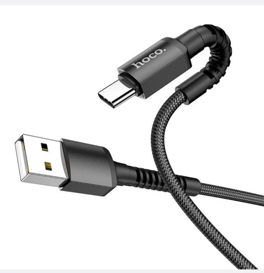 Hoco Nylon Braided Data & Charger USB-A To USB Type-C Cable - 3m