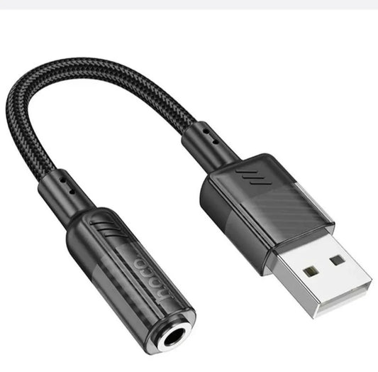 Crystal Audio Converter USB-A TO 3.5 Female Hoco LS37 PB