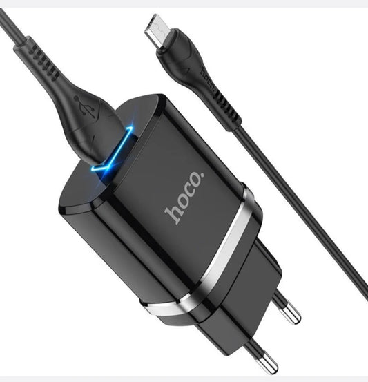 Hoco N1 USB Indicator Single Port Safety Charger Set Micro