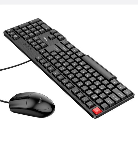 Hoco Wired USB Business Keyboard and Mouse set English Version-(GM16)