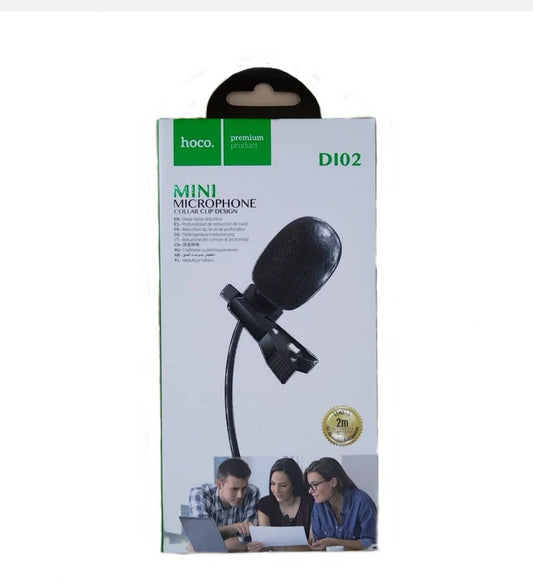 Hoco D102 Mini Microphone- Collar Clip Design