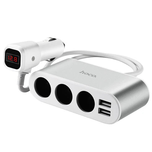 Hoco Z13 Dual USB 3 Cigarette Lighter Car Charger